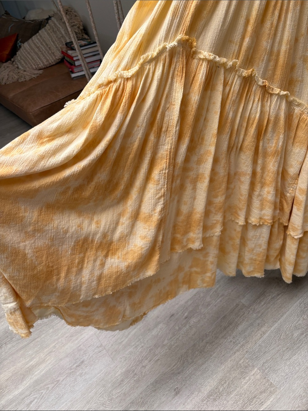 Free People Bali Devon Skirtall Tie Dye Maxi Dress In Italian Straw - Picture 10 of 15